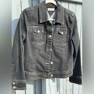 Vintage Tommy Hilfiger Women’s Jeans Jacket Large Black Denim 2004 Y2K